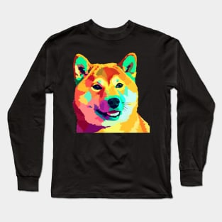 Shiba Inu Pop Art - Dog Lover Gifts Long Sleeve T-Shirt